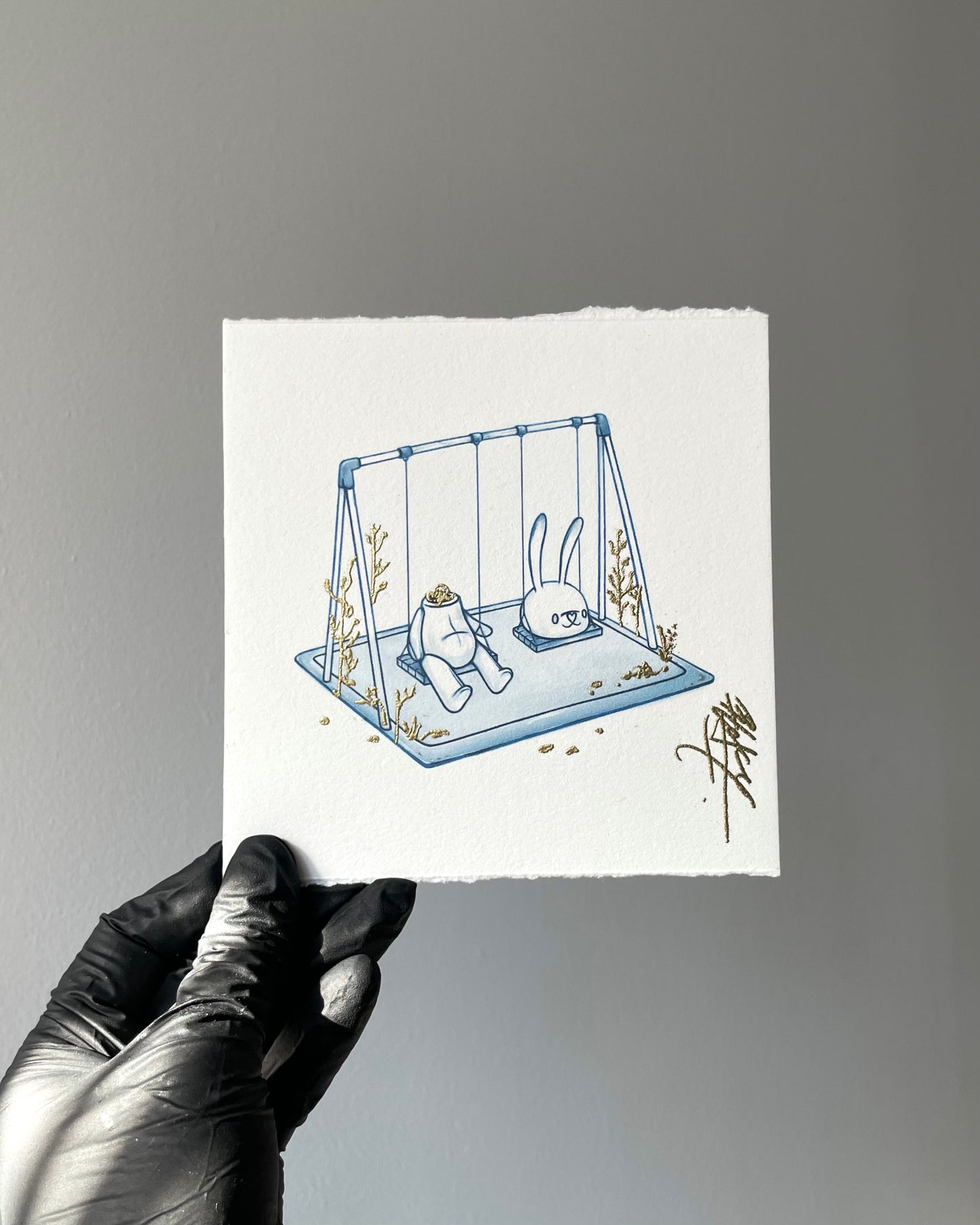 Swing Embossed Art Print