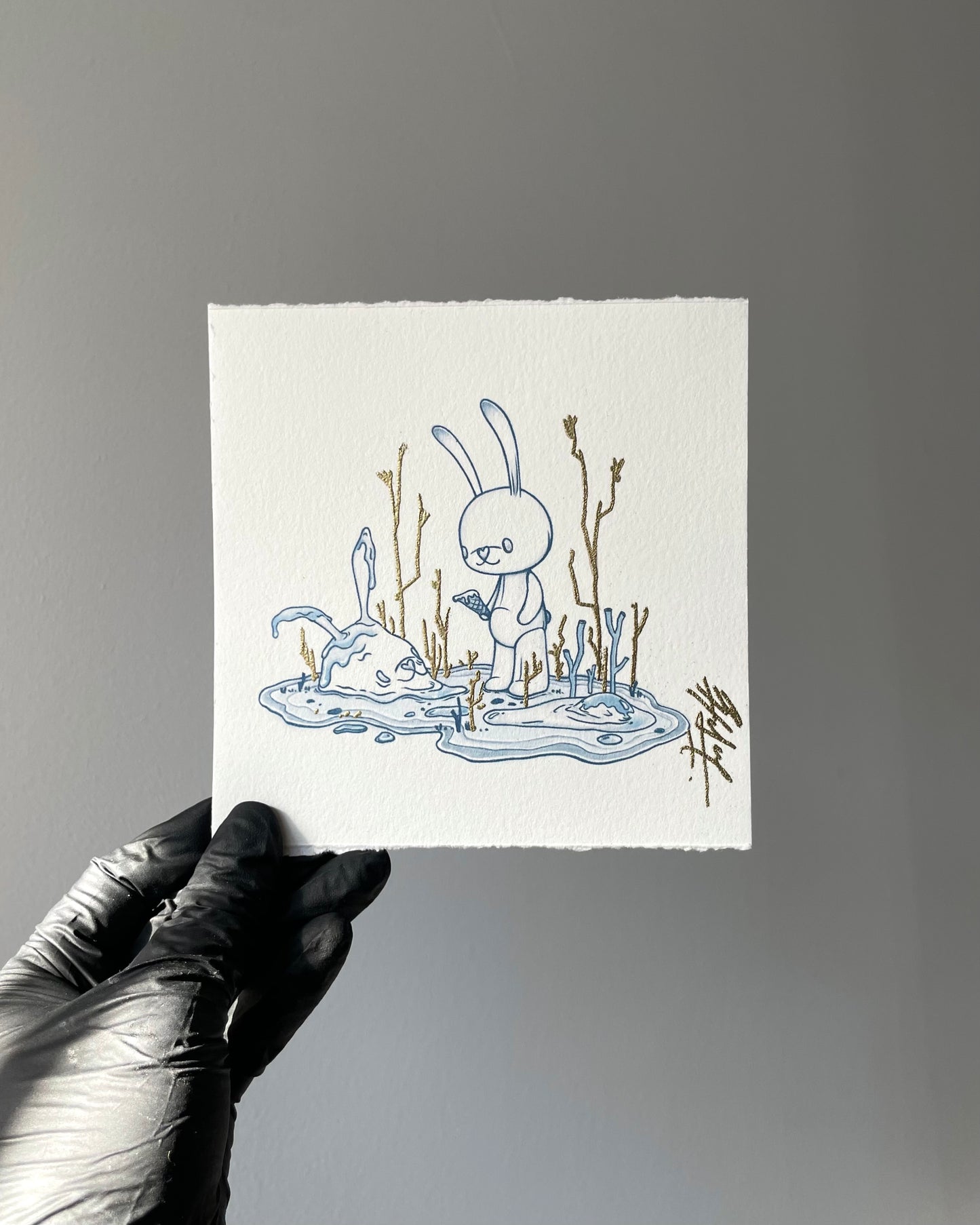 Ice Cream Embossed Art Print