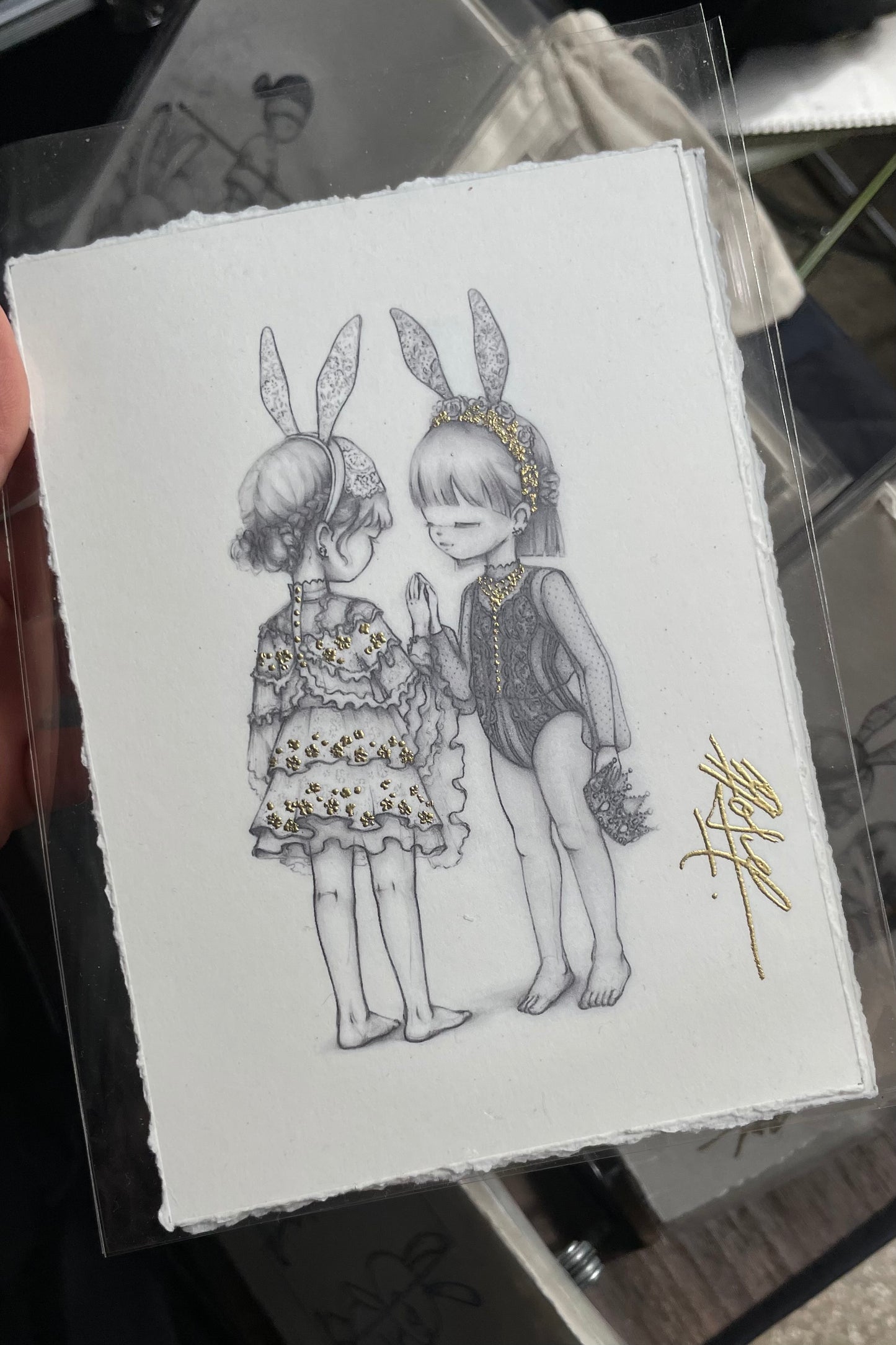 Passing Embossed Art Print