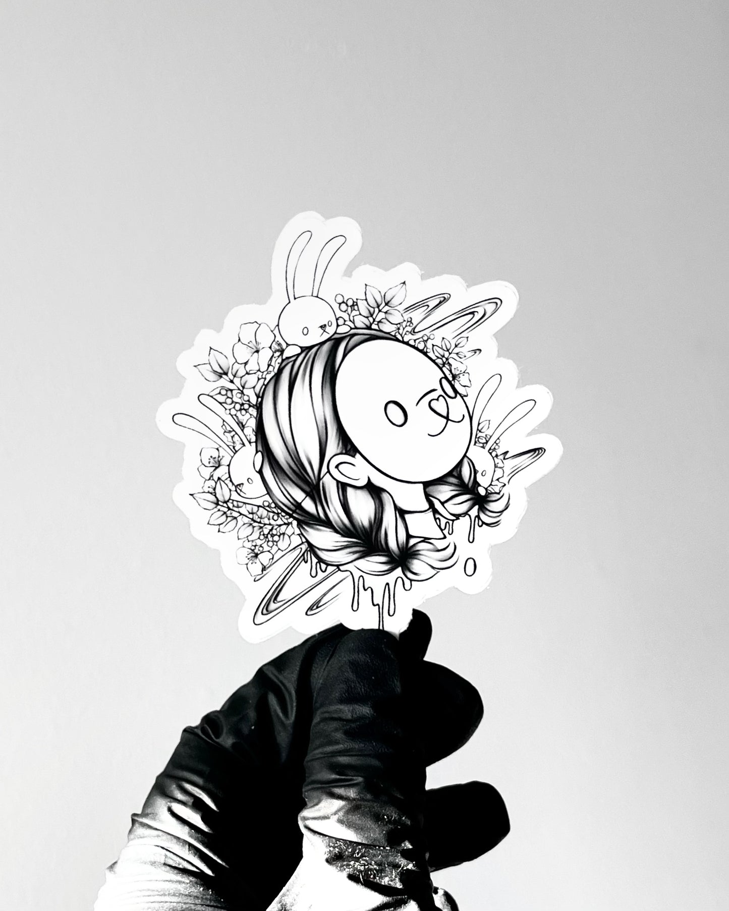 Masked Girl Sticker