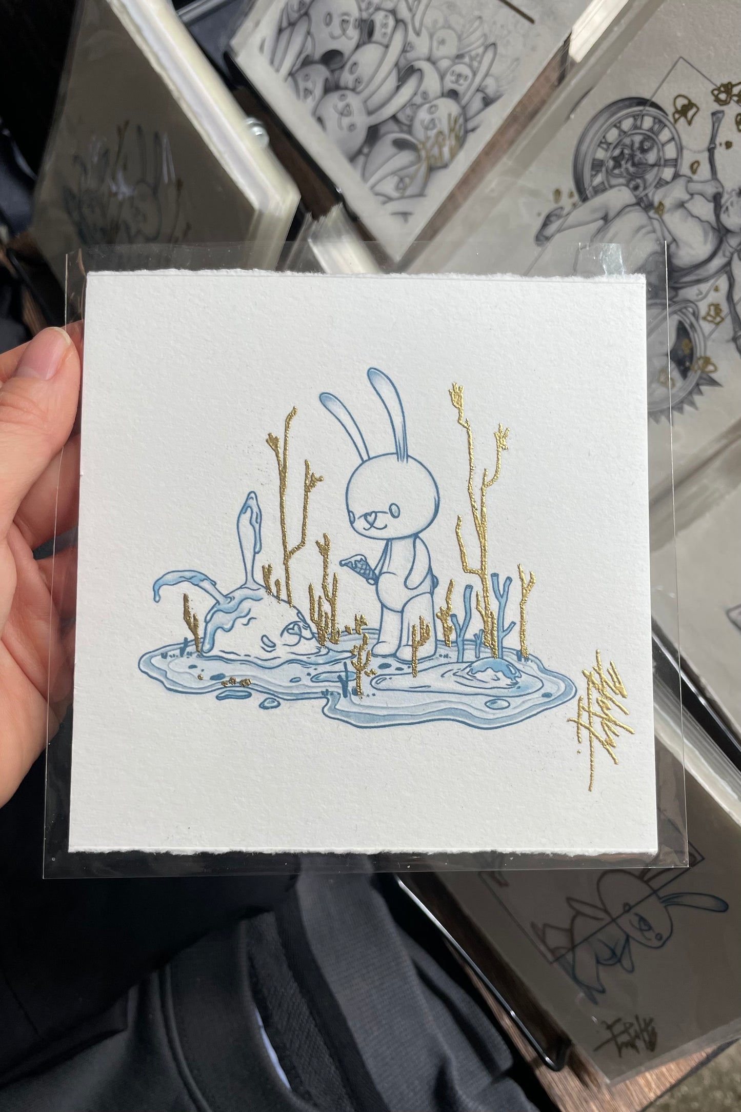 Ice Cream Embossed Art Print