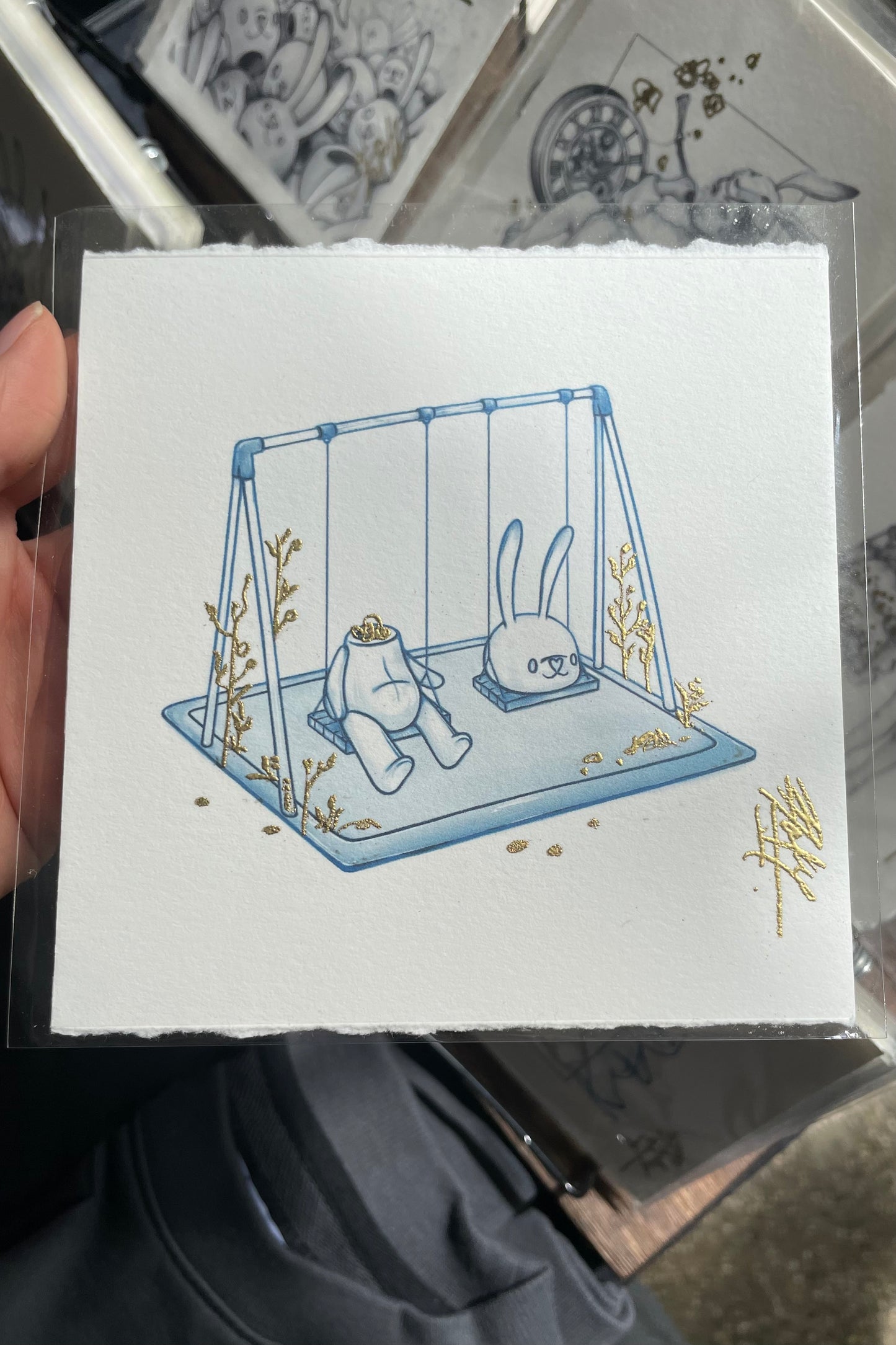 Swing Embossed Art Print