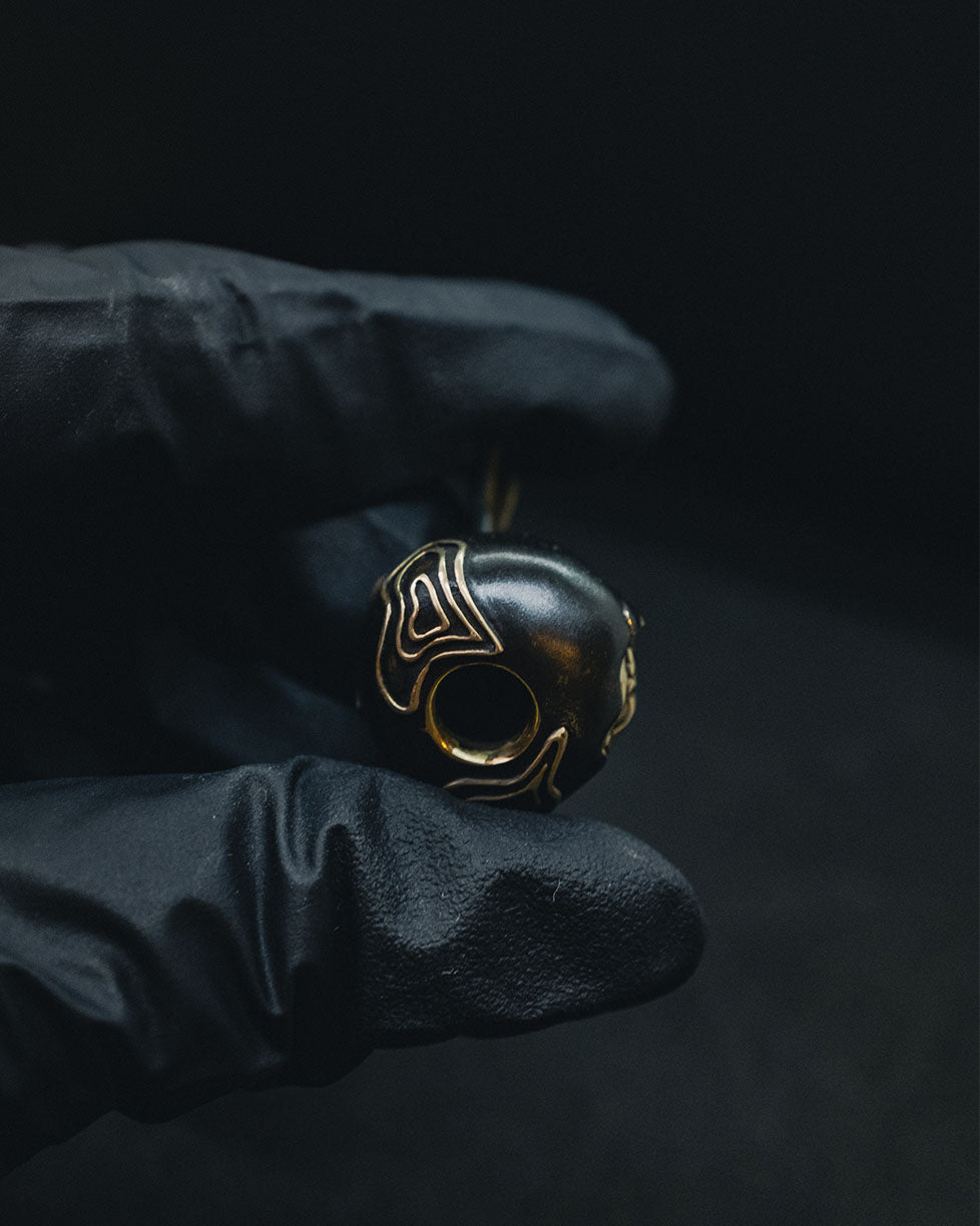 "Detached" Skull Lanyard - Distressed Black