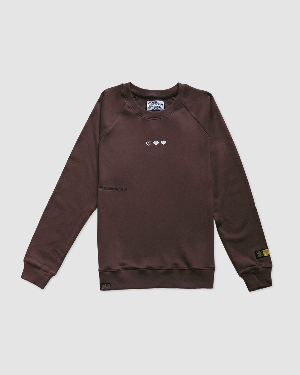 Three Lives Raglan Sweatshirt - Burgundy