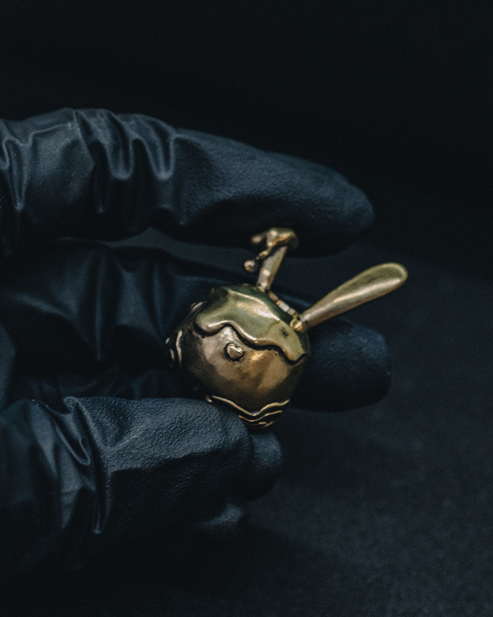 "Detached" Skull Lanyard - Brass Gold