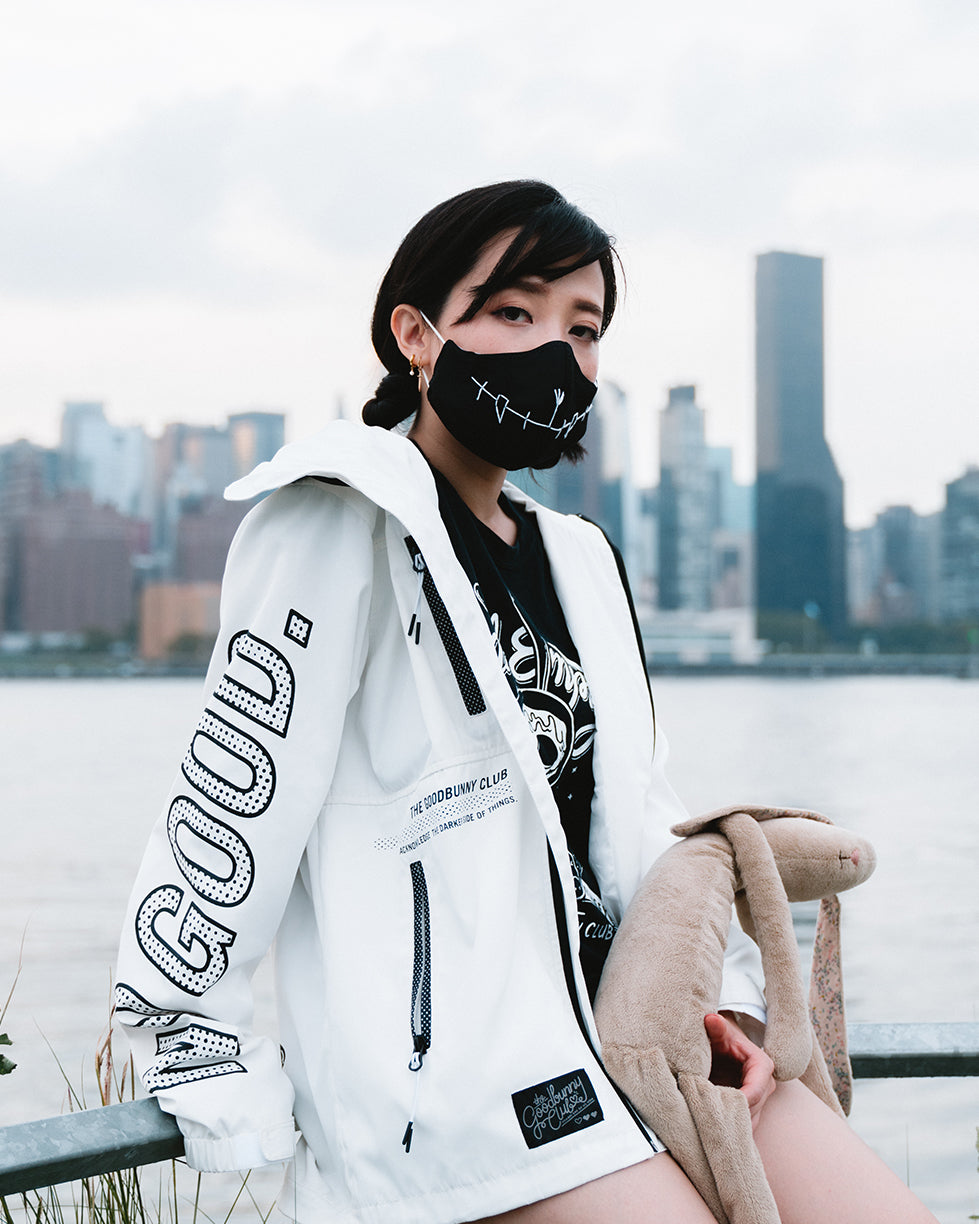 "No Good" Windbreaker (White)