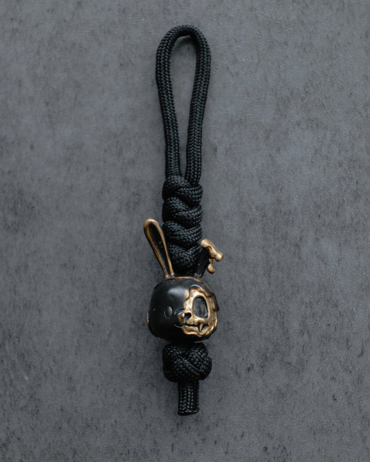 "Detached" Skull Lanyard - Distressed Black