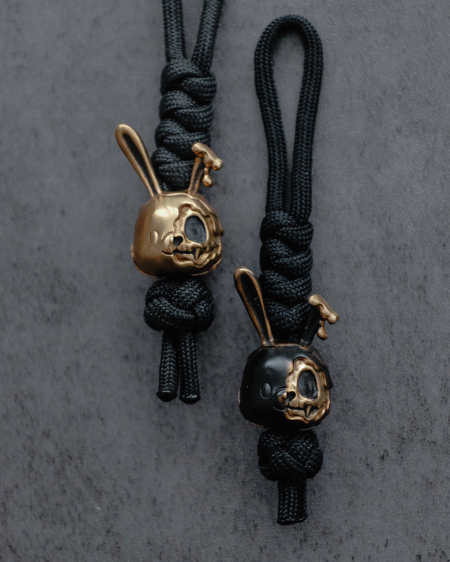 "Detached" Skull Lanyard - Distressed Black