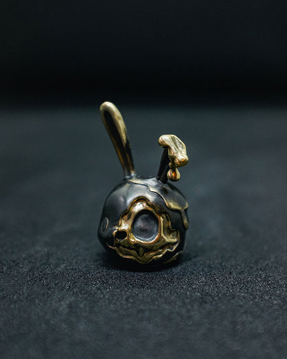 "Detached" Skull Lanyard Bead - Distressed Black